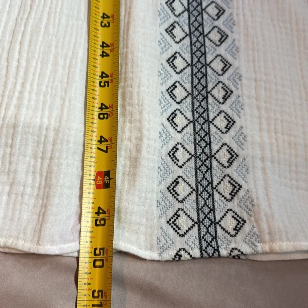 Faherty Catrina Maxi Dress NWT Organic Cotton Gauze Summer Embroidered Boho XS - Picture 12 of 15